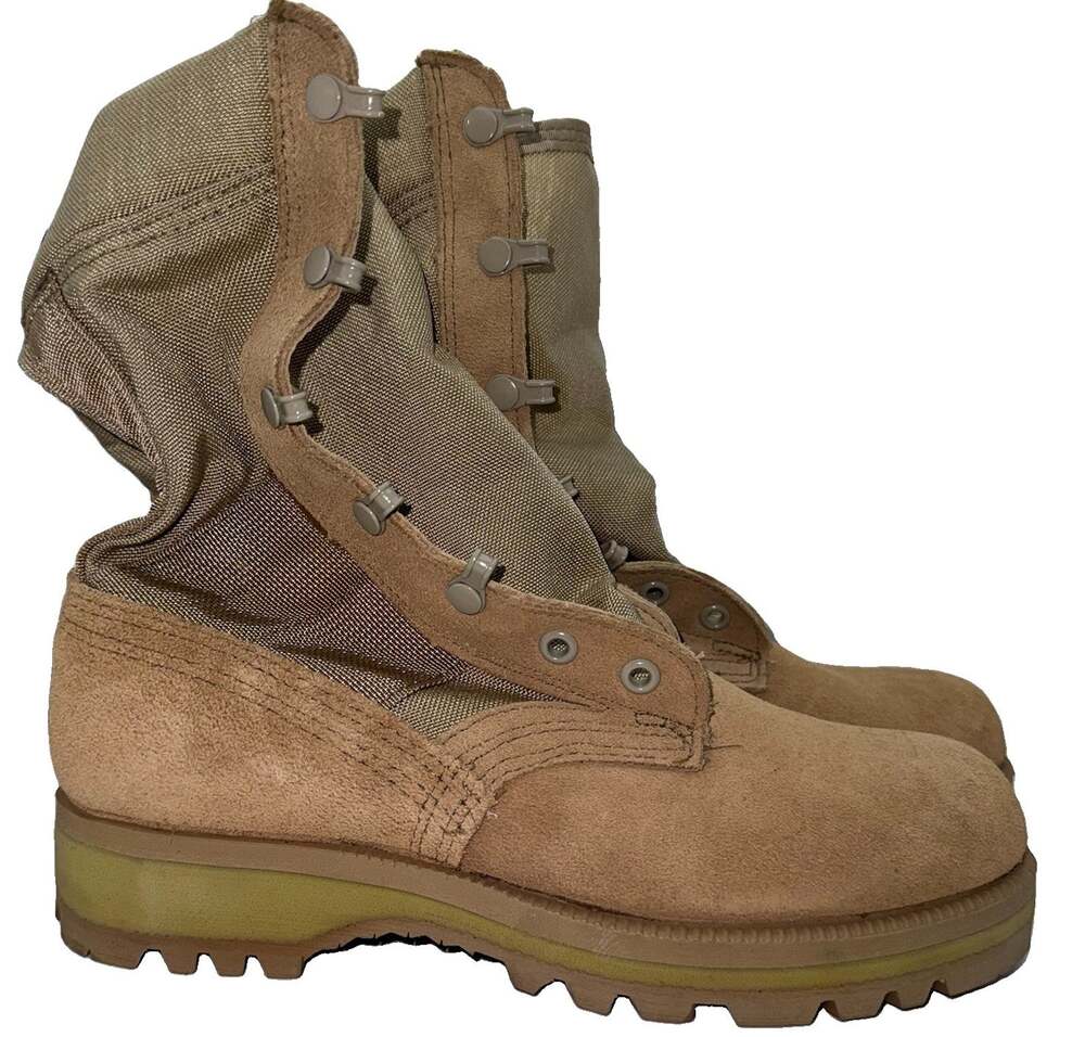 Belleville Combat Boots Mens Size 5R Desert Tan Suede Nylon Vibram Military